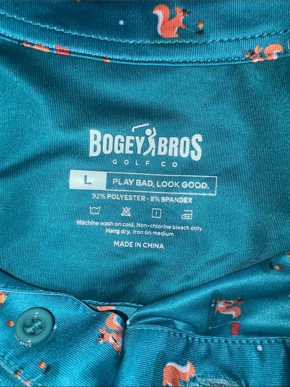 Bogey Bros Navy Golf Polo with Yellow Duck Print - Picture 12 of 16